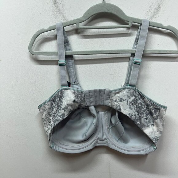 NWT Berlei SF2 Medium Impact Sports Bra 40DD Gray Floral Full Support Adjustable - Picture 7 of 11
